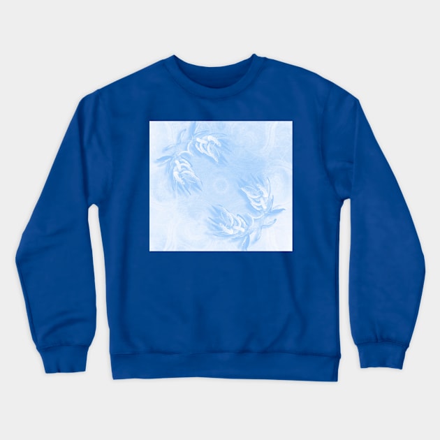 Delicate wattle bouquet in blue Crewneck Sweatshirt by hereswendy